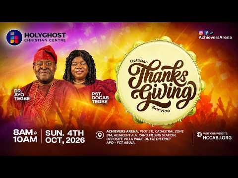 OCTOBER THANKSGIVING SERVICE | FIRST SERVICE | 4 OCTOBER 2026
